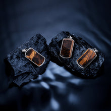 画像をギャラリービューアに読み込む, PSS1168 STAINLESS STEEL DOG TAG WITH NATURAL STONE AAB CO..