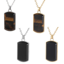 画像をギャラリービューアに読み込む, PSS1168 STAINLESS STEEL DOG TAG WITH NATURAL STONE AAB CO..