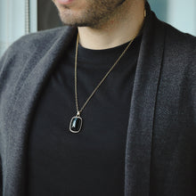 画像をギャラリービューアに読み込む, PSS1169 STAINLESS STEEL OVAL PENDANT WITH NATURAL STONE AAB CO..