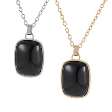 画像をギャラリービューアに読み込む, PSS1169 STAINLESS STEEL OVAL PENDANT WITH NATURAL STONE AAB CO..