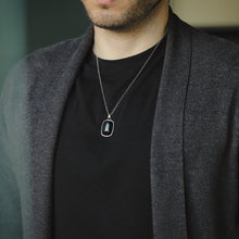 画像をギャラリービューアに読み込む, PSS1169 STAINLESS STEEL OVAL PENDANT WITH NATURAL STONE AAB CO..