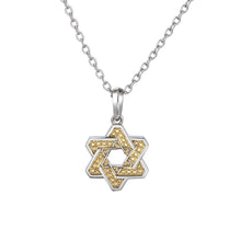 画像をギャラリービューアに読み込む, PSS1226 STAINLESS STEEL PENDANT WITH CASTING STONE (STAR OF DAVID) AAB CO..