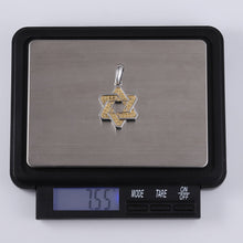 画像をギャラリービューアに読み込む, PSS1226 STAINLESS STEEL PENDANT WITH CASTING STONE (STAR OF DAVID) AAB CO..