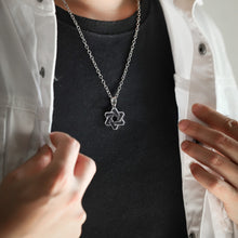 画像をギャラリービューアに読み込む, PSS1226 STAINLESS STEEL PENDANT WITH CASTING STONE (STAR OF DAVID) AAB CO..