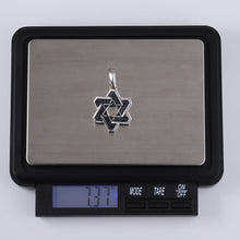 画像をギャラリービューアに読み込む, PSS1226 STAINLESS STEEL PENDANT WITH CASTING STONE (STAR OF DAVID) AAB CO..