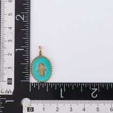 画像をギャラリービューアに読み込む, PSS1234 STAINLESS STEEL OVAL PENDANT WITH HAMSA DESIGN AAB CO..