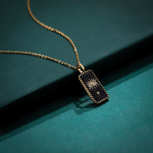 画像をギャラリービューアに読み込む, PSS1237 STAINLESS STEEL RECTANGLE PENDANT WITH EVIL EYE DESIGN AAB CO..