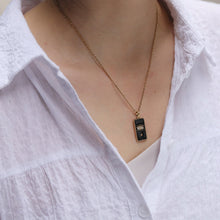 画像をギャラリービューアに読み込む, PSS1237 STAINLESS STEEL RECTANGLE PENDANT WITH EVIL EYE DESIGN AAB CO..