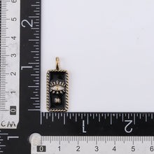 画像をギャラリービューアに読み込む, PSS1237 STAINLESS STEEL RECTANGLE PENDANT WITH EVIL EYE DESIGN AAB CO..