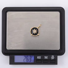 画像をギャラリービューアに読み込む, PSS1239 STAINLESS STEEL COMPSS PENDANT WITH EPOXY & CZ AAB CO..