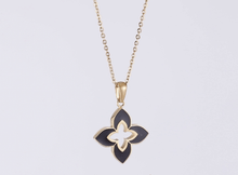 画像をギャラリービューアに読み込む, PSS1240 STAINLESS STEEL FLOWER SHAPE PENDANT WITH EPOXY AAB CO..