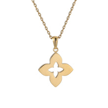 画像をギャラリービューアに読み込む, PSS1240 STAINLESS STEEL FLOWER SHAPE PENDANT WITH EPOXY AAB CO..