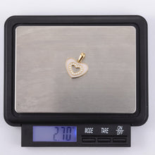 画像をギャラリービューアに読み込む, PSS1242 STAINLESS STEEL HEART SHAPE PENDANT WITH EPOXY & CZ AAB CO..