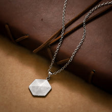 画像をギャラリービューアに読み込む, PSS1253 DAMASCUS STEEL HEXAGON PENDANT AAB CO..