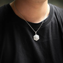 画像をギャラリービューアに読み込む, PSS1253 DAMASCUS STEEL HEXAGON PENDANT AAB CO..