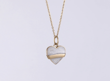 画像をギャラリービューアに読み込む, PSS1255 STAINLESS STEEL HEART SHAPE PENDANT WITH EPOXY AAB CO..