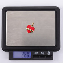 画像をギャラリービューアに読み込む, PSS1255 STAINLESS STEEL HEART SHAPE PENDANT WITH EPOXY AAB CO..