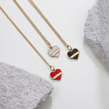 画像をギャラリービューアに読み込む, PSS1255 STAINLESS STEEL HEART SHAPE PENDANT WITH EPOXY AAB CO..