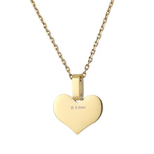 画像をギャラリービューアに読み込む, PSS1260 STAINLESS STEEL HEART SHAPE PENDANT WITH CZ AAB CO..