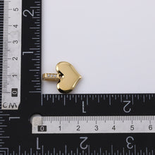 画像をギャラリービューアに読み込む, PSS1260 STAINLESS STEEL HEART SHAPE PENDANT WITH CZ AAB CO..