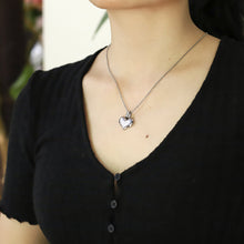 画像をギャラリービューアに読み込む, PSS1260 STAINLESS STEEL HEART SHAPE PENDANT WITH CZ AAB CO..