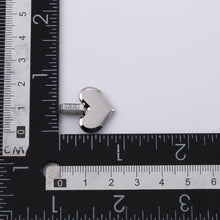 画像をギャラリービューアに読み込む, PSS1260 STAINLESS STEEL HEART SHAPE PENDANT WITH CZ AAB CO..
