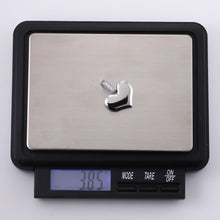 画像をギャラリービューアに読み込む, PSS1260 STAINLESS STEEL HEART SHAPE PENDANT WITH CZ AAB CO..