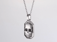 画像をギャラリービューアに読み込む, PSS1263 STAINLESS STEEL SKULL PENDANT AAB CO..