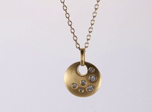 画像をギャラリービューアに読み込む, PSS1267 STAINLESS STEEL ROUND PENDANT WITH CZ AAB CO..