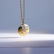 画像をギャラリービューアに読み込む, PSS1267 STAINLESS STEEL ROUND PENDANT WITH CZ AAB CO..