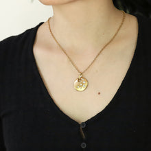 画像をギャラリービューアに読み込む, PSS1267 STAINLESS STEEL ROUND PENDANT WITH CZ AAB CO..