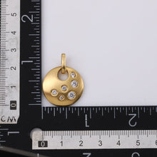 画像をギャラリービューアに読み込む, PSS1267 STAINLESS STEEL ROUND PENDANT WITH CZ AAB CO..