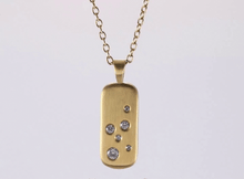 画像をギャラリービューアに読み込む, PSS1268 STAINLESS STEEL RECTANGLE PENDANT WITH CZ AAB CO..