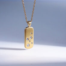 画像をギャラリービューアに読み込む, PSS1268 STAINLESS STEEL RECTANGLE PENDANT WITH CZ AAB CO..