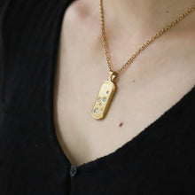 画像をギャラリービューアに読み込む, PSS1268 STAINLESS STEEL RECTANGLE PENDANT WITH CZ AAB CO..