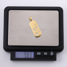 画像をギャラリービューアに読み込む, PSS1268 STAINLESS STEEL RECTANGLE PENDANT WITH CZ AAB CO..