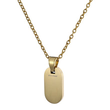 画像をギャラリービューアに読み込む, PSS1275 STAINLESS STEEL OVAL PENDANT WITH FORGED CARBON AAB CO..