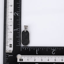 画像をギャラリービューアに読み込む, PSS1275 STAINLESS STEEL OVAL PENDANT WITH FORGED CARBON AAB CO..