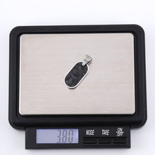 画像をギャラリービューアに読み込む, PSS1275 STAINLESS STEEL OVAL PENDANT WITH FORGED CARBON AAB CO..