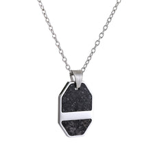 画像をギャラリービューアに読み込む, PSS1276 STAINLESS STEEL PENDANT WITH FORGED CARBON AAB CO..