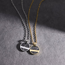 画像をギャラリービューアに読み込む, PSS1277 STAINLESS STEEL ROUND PENDANT WITH FORGED CARBON AAB CO..
