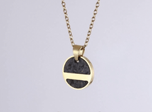 画像をギャラリービューアに読み込む, PSS1277 STAINLESS STEEL ROUND PENDANT WITH FORGED CARBON AAB CO..