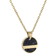 画像をギャラリービューアに読み込む, PSS1277 STAINLESS STEEL ROUND PENDANT WITH FORGED CARBON AAB CO..