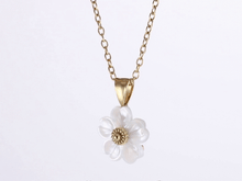 画像をギャラリービューアに読み込む, PSS1280 STAINLESS STEEL PENDANT WITH MOP FLOWER AAB CO..