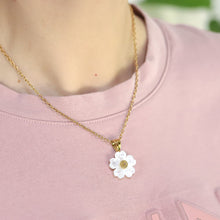 画像をギャラリービューアに読み込む, PSS1280 STAINLESS STEEL PENDANT WITH MOP FLOWER AAB CO..