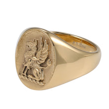 画像をギャラリービューアに読み込む, RSS1033 STAINLESS STEEL OVAL SIGNET RING AAB CO..