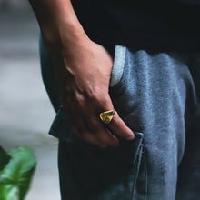 画像をギャラリービューアに読み込む, RSS1033 STAINLESS STEEL OVAL SIGNET RING AAB CO..