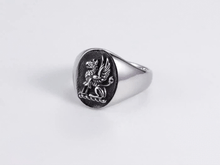 画像をギャラリービューアに読み込む, RSS1033 STAINLESS STEEL OVAL SIGNET RING AAB CO..