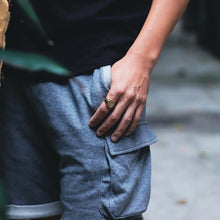 画像をギャラリービューアに読み込む, RSS1034 STAINLESS STEEL ROUND SIGNET RING AAB CO..