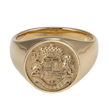 画像をギャラリービューアに読み込む, RSS1034 STAINLESS STEEL ROUND SIGNET RING AAB CO..